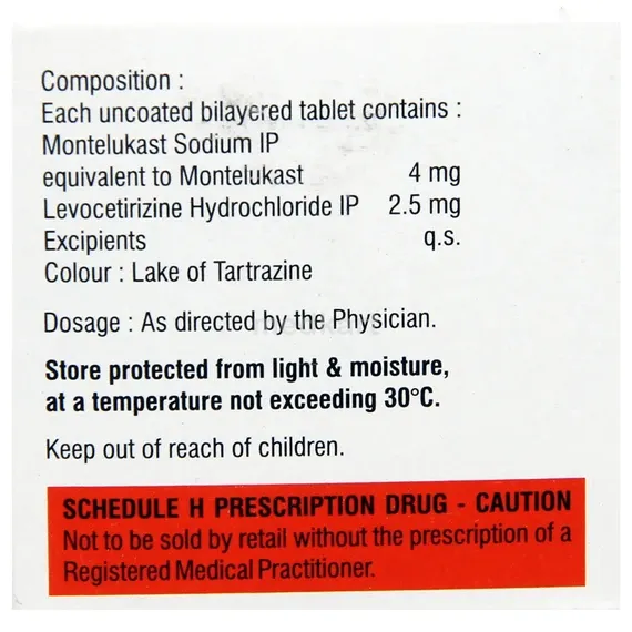 nukast 4mg tablet 10's